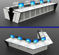 Salle de diffusion table console bureau surveillance centre de commande sécurité salle de contrôle équipement console de meubles