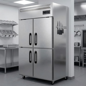 Congelador Vertical Comercial de 2/4 Puertas, Congelador Vertical de Acero Inoxidable para Almacenamiento de Alimentos en Restaurantes y Cocinas - Product Image 2