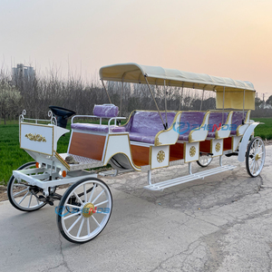 Voiture de tourisme électrique de style européen, chariot à chevaux pour parcs d'attractions, balades, loisirs et mariages - Product Image 3