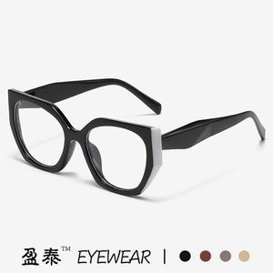 แว่นตา Yingtai ทรงแคทอาย กรอบเต็ม ป้องกันแสงสีฟ้า สำหรับทุกเพศทุกวัย แฟชั่น - Product Image 3