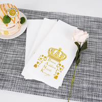 Serviettes en papier Airlaid personnalisées 1/8 1/6 avec logo, serviettes de massage en papier imprimées sur mesure pour hôtel