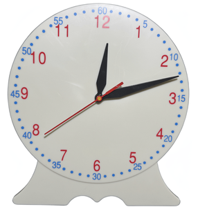 Modèle d'horloge éducative pour étudiants |   Horloge de pointage des heures d'enseignement |   Instrument pédagogique scolaire (12 heures avec fonction secondaire) - Product Image 1