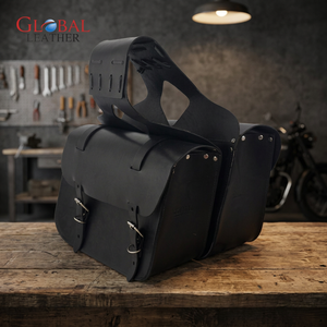 Sac de selle vintage pour femme en cuir véritable imperméable 25L, accessoire de moto de voyage - Product Image 2