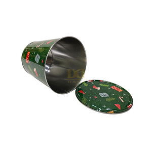 Seau à popcorn promotionnel avec couvercle hermétique, texture givrée brillante, thème Noël, cadeau commémoratif - Product Image 3