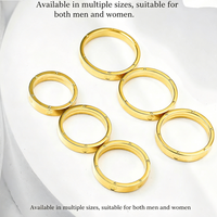 Bagues de fiançailles et de mariage classiques en or 18 carats, ensemble pour couple, pour femmes et hommes, ultra légères, bijoux tendance, cadeau