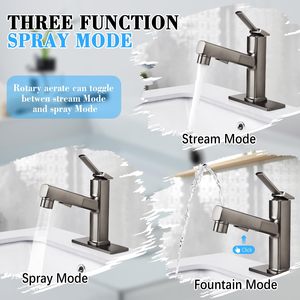 Bathroom Sink <strong>Faucet</strong> with Pull Out Sprayer,Utility Bar Sink <strong>Faucet</strong>, Lavatory Pull Down <strong>RV</strong> Sink <strong>Faucets</strong> with Rotating Spout - Product Image 5