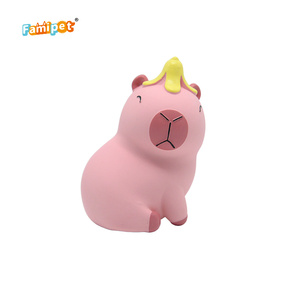 Famipet Fabricante Venta al por mayor Nueva llegada Lindo <span class=keywords><strong>Latex</strong></span> Capybara Diseño Cachorro Mascota Squeak <span class=keywords><strong>Toy</strong></span> <span class=keywords><strong>Dog</strong></span> Squeaky Toys - Product Image 4