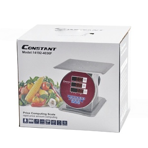 Báscula Electrónica de Plataforma Plana Veidt, 60 kg, para Frutas y Verduras, Pantalla LED de Doble Cara, Acero Inoxidable, 14192-4036F - Product Image 2