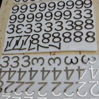 Chiffres en acier inoxydable 304 résistant à la corrosion |   Miroir nickelé, haute luminosité pour bâtiments architecturaux