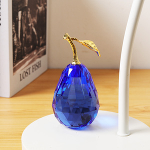 Figurines en cristal faites à la main en forme de poire, objets de collection, décorations en verre en forme de fruits pour bureau, presse-papiers en verre artistique pour la maison et la cuisine - Product Image 5
