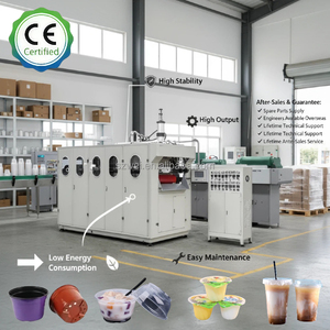 Machine de thermoformage de gobelets en plastique entièrement automatique Support technique à vie Gobelets jetables en plastique PP/<span class=keywords><strong>PS</strong></span>/PET faisant la machine - Product Image 1