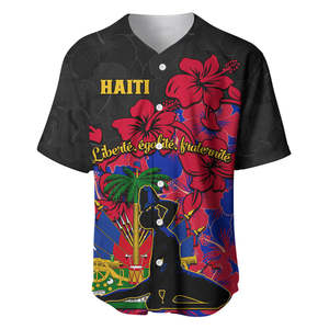 Camiseta de béisbol personalizada del Segundo Imperio de Haití 1849-1859, camiseta de béisbol personalizada con estilo de bandera Anpi an Ayiti para deporte informal - Product Image 5
