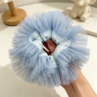 YAOYU Accessoire de coiffure incontournable pour femmes, style 'Sweet Girls', en gaze filet éthéré et volumineux, élastique à chignon, nouveau style 2026, interne