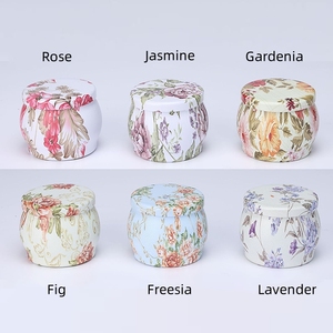 Bougies parfumées Coffret cadeau avec fleurs séchées Lot de 6 bougies d'aromathérapie en cire de soja pour la maison Anniversaire <span class=keywords><strong>SPA</strong></span> parfumé avec boîte cadeau - Product Image 5