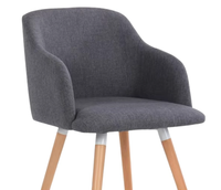 Chaise rembourrée avec accoudoirs et pieds en bois robustes pour la cuisine, chaises d'appoint, chaises de salle à manger