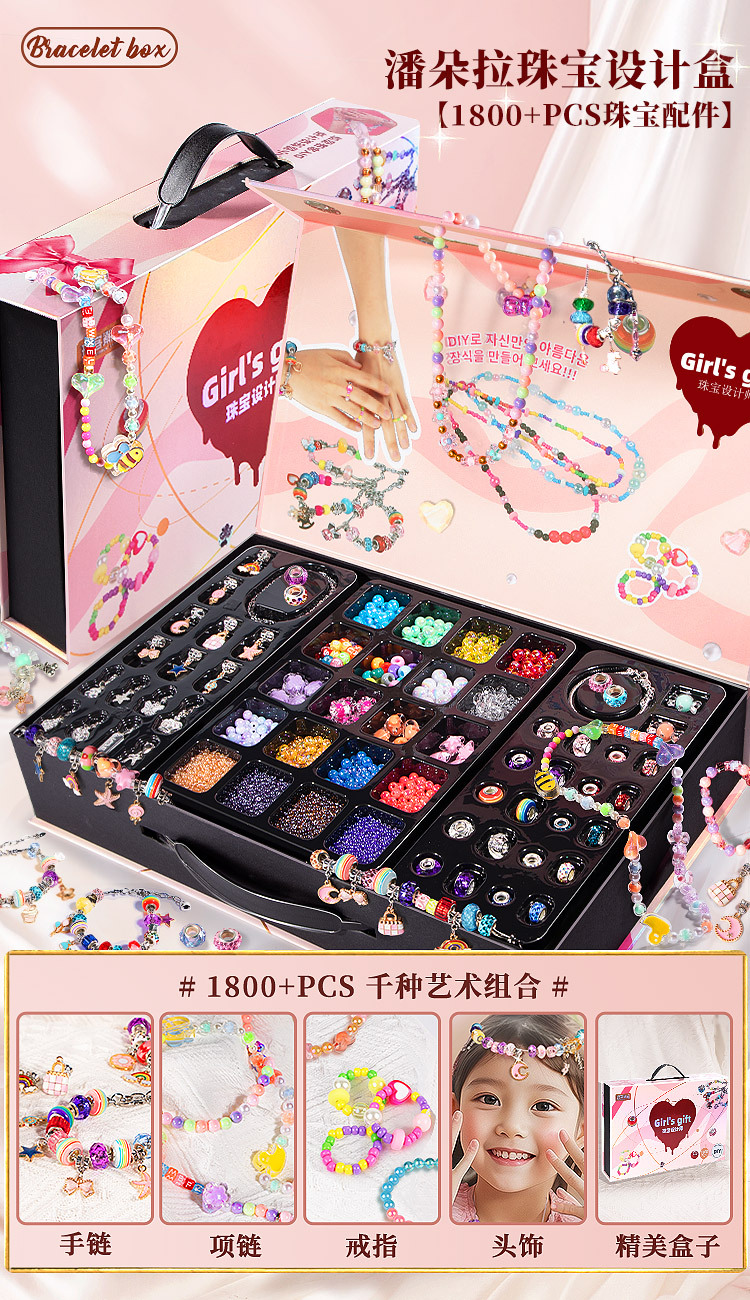 Caja de regalo con cuentas Pandora 1800PCs