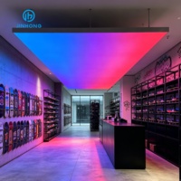 Boîte à lumière RVBW colorée sans MOQ, panneau LED programmable, boîte à lumière en tissu LED souple, plafonnier LED en tissu, boîte à lumière sans cadre