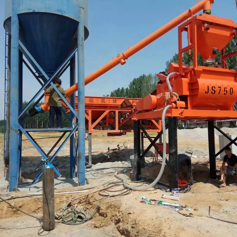 Own factory high quality low price portable JS500 mini twin shaft concrete mixer