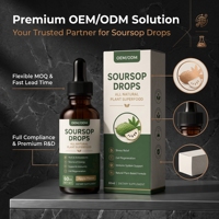 OEM/ODM Zuurzak Vloeibare Druppels Natuurlijk Graviola Bladerenextract Immuunondersteuning Antioxidant Kruidensupplement 60ml Privélabel