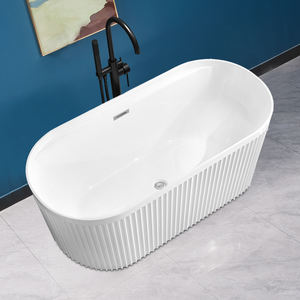 Moderne freistehende Acryl Rechteck Whirlpool Badewanne Cold Plunge Athlet Massage Spa Drainer Badezimmer Einweichen 60gal - Product Image 2