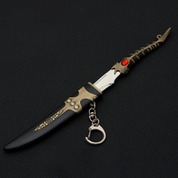 Porte-clés Thrones Game Dragon Bone Dagger Modèle GTR16 Accessoires d'armes de glace et de feu en métal et alliage de zinc