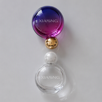 Vente en gros de flacons de parfum ronds vides 30ml 50ml 100ml, flacons de parfum en verre avec bouchons à bille et emballage en boîte, logo personnalisé