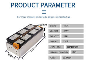 Módulos originales de <span class=keywords><strong>Nissan</strong></span> <span class=keywords><strong>Leaf</strong></span> svolt 8s1p NMC 22,2 V 114ah Paquete de módulo de batería <span class=keywords><strong>24kwh</strong></span> 40kw 32kwh 50kwh 54kwh 63kwh 64kwh 1p8s 90ah - Product Image 2