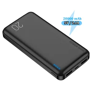 1 campione oK Prodotti di Vendita caldi Caricatore Del Telefono Mobile Portatile Nero 20000 Mah Powerbank Sottile Veloce di Ricarica Banche di Potenza 20000 mah