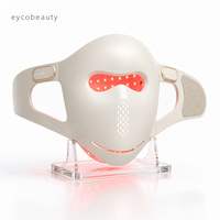 EYCO Masker Kecantikan LED Photon Silikon 3D Kustom Terapi Cahaya Merah 4 Mode Nirkabel Anti-Penuaan Perbaikan Kulit