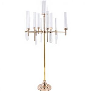 Candélabre de mariage en acrylique de haute qualité, design miroir, porte-bougie, qualité export - Product Image 1