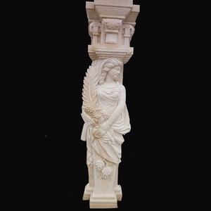 Mano tallada ornamentales blanco estatua de piedra <span class=keywords><strong>casa</strong></span> <span class=keywords><strong>Pilar</strong></span> diseño - Product Image 6