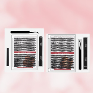 Larga duración 7-10 días DIY Cluster Lash Bond y sellador C D cURL segmento Lash precortado DIY <span class=keywords><strong>Kit</strong></span> <span class=keywords><strong>de</strong></span> extensiones <span class=keywords><strong>de</strong></span> pestañas - Product Image 3