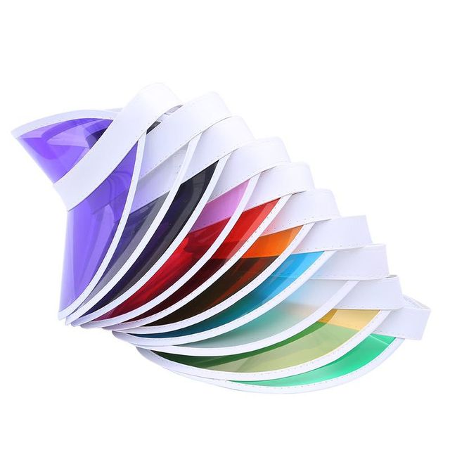 Custom logo Summer UV protection Cap Unisex PVC Plastic Sun Visor Hat