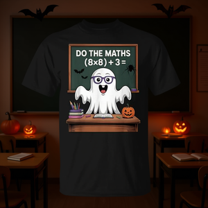 Camiseta de Halloween para profesores con diseño de fantasma, camiseta divertida con meme de matemáticas - Product Image 3