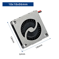 Mini ventilateur de refroidissement CPU 5V DC 18x18x4mm avec roulement hydraulique, pales en plastique, 13000 tr/min, ventilateur de refroidissement d'air pour ordinateur PC
