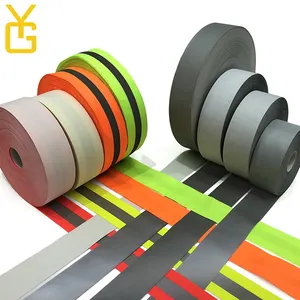 YouGuang Reflective Material Safety Custom High-vis Polyester Reflective Fabric Grey Reflective Tape For Clothing Shoes