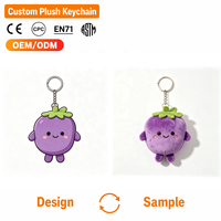 Porte-clés en peluche poire au design original, pendentif en coton PP doux, logo personnalisé, OEM ODM, cadeau promotionnel, approvisionnement en gros