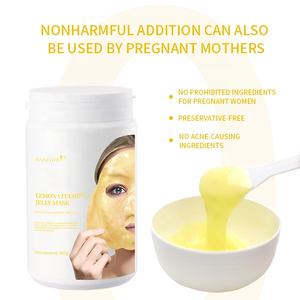 Diy Spa chino a base de hierbas máscara de gelatina suave en polvo blanqueamiento Natural Peel Off goma limón jalea máscara Facial - Product Image 3