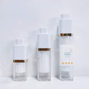 Square Shape Twist Airless Serum <b>Pump</b> <b>Bottle</b> Airless Vacuum <b>Pump</b> <b>Bottle</b> square Shape Plastic Airless <b>Pump</b> <b>Bottle</b> 15ml 30ml - Product Image 5