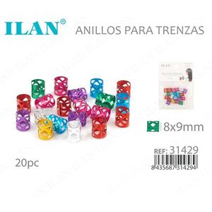 ILAN Braiding Rings 8x9mm Colorful Hair <b>Accessories</b> for <b>Braids</b> and Dreadlocks - Product Image 3