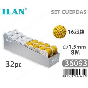 ด้ายเย็บผ้าอิลัน 16 เส้น 1.5 มม. 8 ม. ชุด 32 ชิ้น - Product Image 1