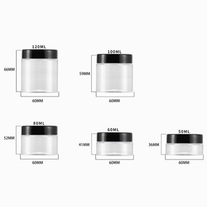 <b>Plastic</b> Jar 60mm Diameter 120ml Capacity PET Cylinder For Personal Care <b>Packaging</b> - Product Image 4