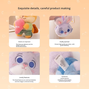 Vente en gros 100% Original Pendentif porte-clés en peluche Crazy <span class=keywords><strong>Zoo</strong></span> Animal City Fun Jouets en peluche Cadeaux d'anniversaire Pendentif mignon petit pendentif - Product Image 5