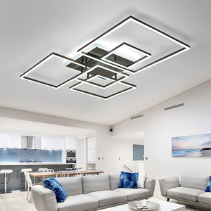 Moderno led <span class=keywords><strong>luminari</strong></span> nero bianco soggiorno camera da letto ristorante lampada da soffitto - Product Image 1