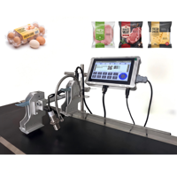 Machine d'impression jet d'encre pour codes-barres QR et étiquettes, codage TIJ en ligne de date et date d'expiration pour l'emballage d'autocollants