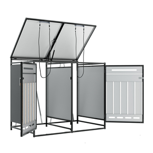 Caseta de Almacenamiento de Herramientas Metálica para Exteriores, Directo de Fábrica, de Acero Galvanizado, Ventilada y Resistente, para Jardín - Product Image 4
