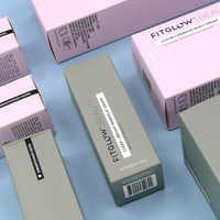 Boîte en carton pliable et recyclable avec logo personnalisé en relief, 12 x 12 x 6, emballage cosmétique pour crème pour le visage