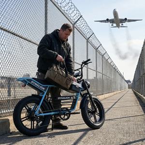 Vélo électrique adulte pratique et stable pour le quotidien, avec batterie 48V 16Ah, idéal pour les trajets domicile-travail et les connexions aéroport-auto. - Product Image 4