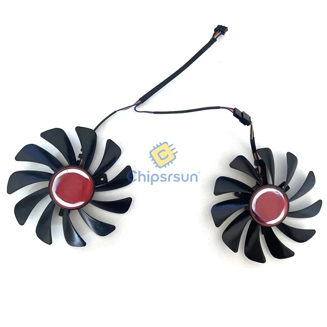 NEW 2PCS 95MM CF1010U12S FDC10U12S9-C Alternative RX590 GPU Video Card Cooler fan For XFX RX 590/580 VGA Video Card Cooling