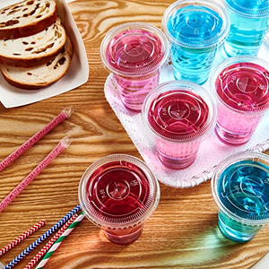 Vasos Desechables de Plástico PET con Tapa y Logotipo Personalizado, 16oz 24oz 32oz, Transparentes, para Té de Burbujas, Bebidas Frías, para Llevar - Product Image 4